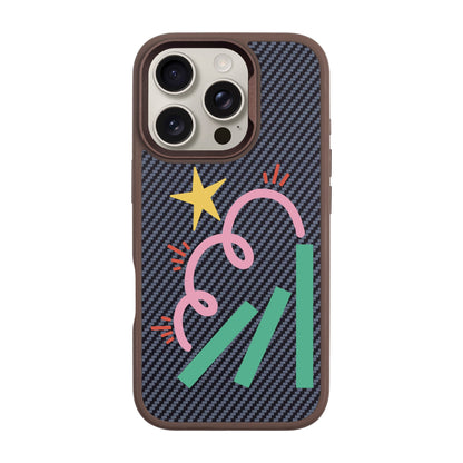 DOMINO-iPhone 16 Pro Plaid Kılıf MagSafe Özellikli