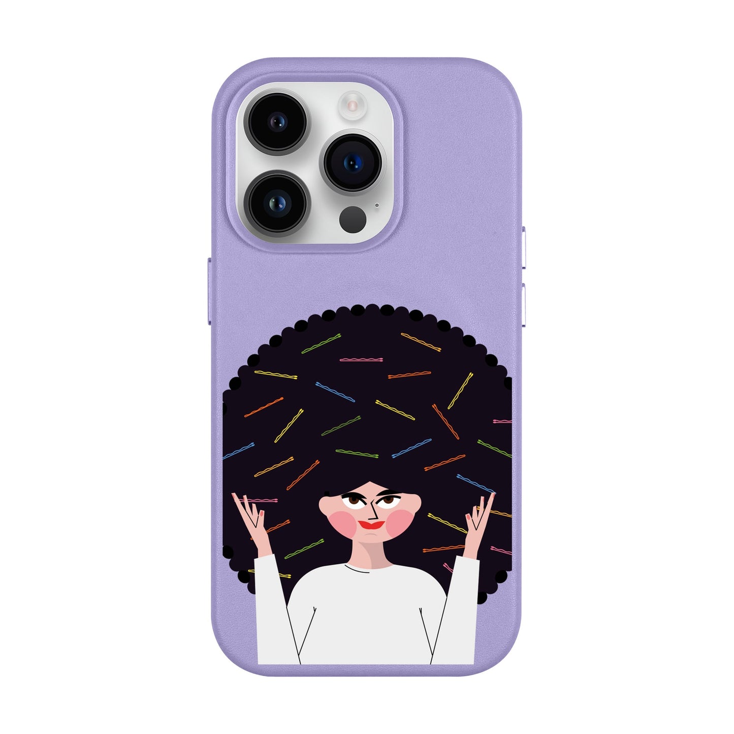 TANGLES OF HAPPINESS-Leather Kılıf MagSafe Özellikli - iPhone 14 Pro