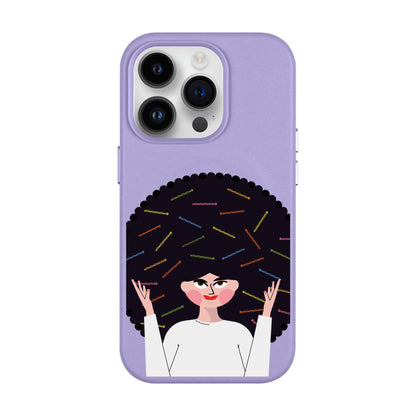 TANGLES OF HAPPINESS-Leather Kılıf MagSafe Özellikli - iPhone 14 Pro