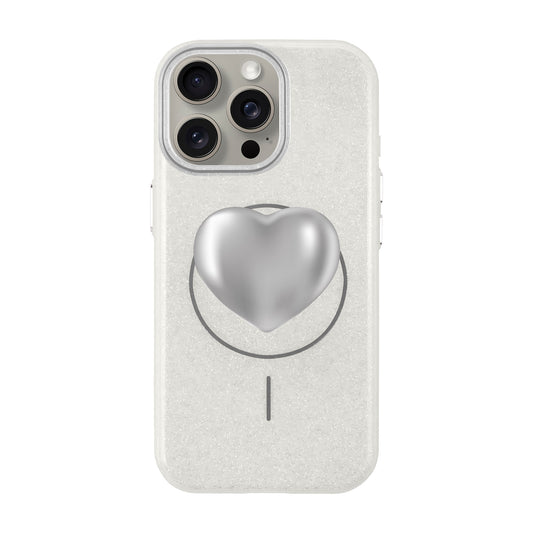 SILVER HEART-iPhone 15 Pro Max Radiant Kılıf MagSafe Özellikli