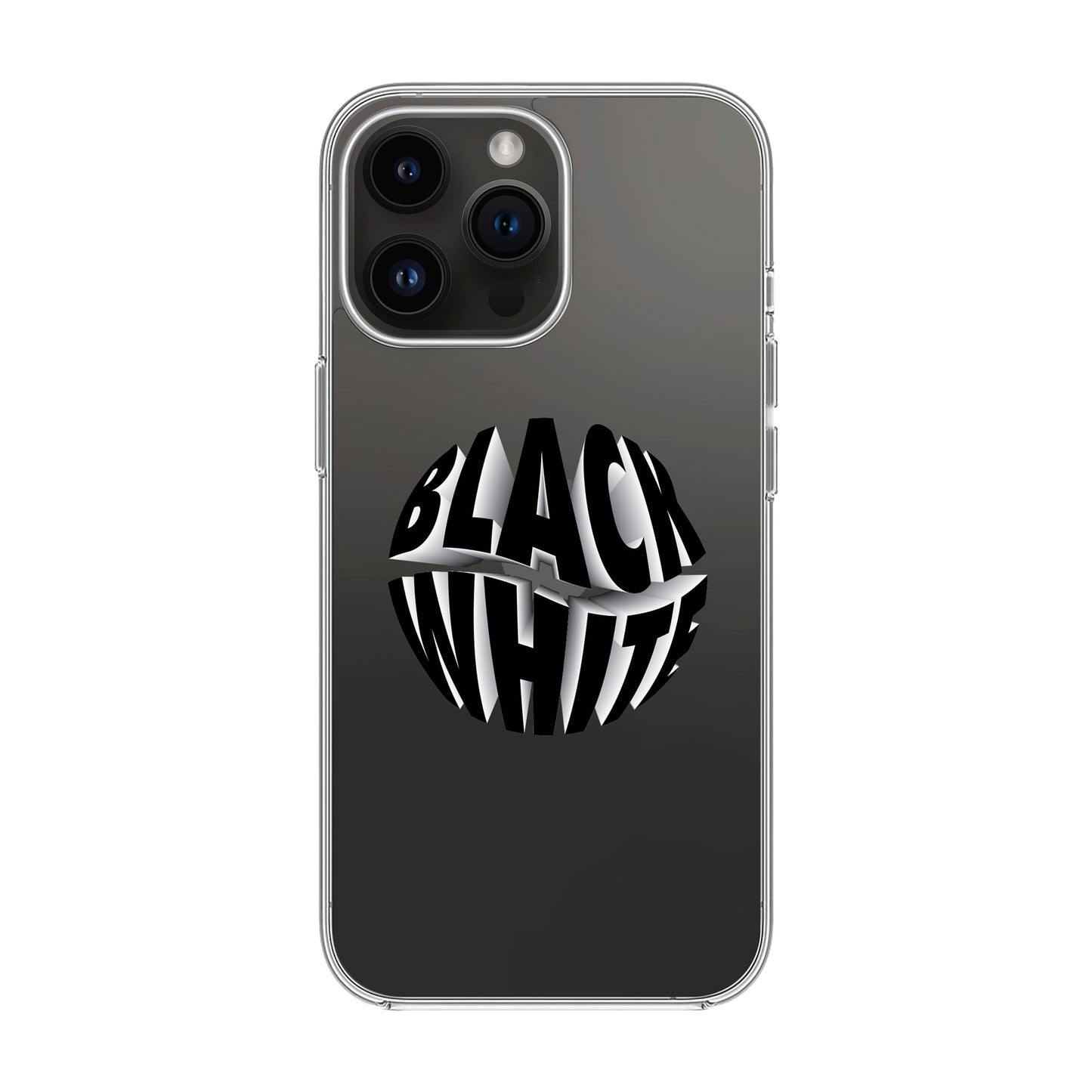 BLACK WHITE-iPhone 14 Pro Max Solid Kılıf