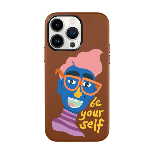 BE YOUR SELF-iPhone 13 Pro Max Leather Kılıf