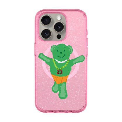 GREEN BEAR-iPhone 15 Pro Shiny Kılıf MagSafe Özellikli