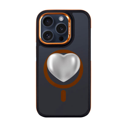 SILVER HEART-iPhone 15 Pro Dark Kılıf MagSafe Özellikli