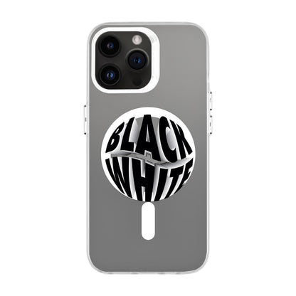 BLACK WHITE-iPhone 14 Pro Max Hold Kılıf MagSafe Özellikli