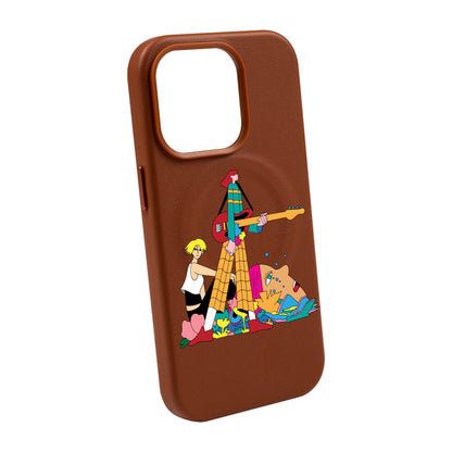 HER BAND-iPhone 14 Pro Max Leather Kılıf MagSafe Özellikli