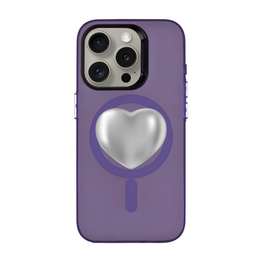 SILVER HEART-iPhone 15 Pro Hold Kılıf MagSafe Özellikli