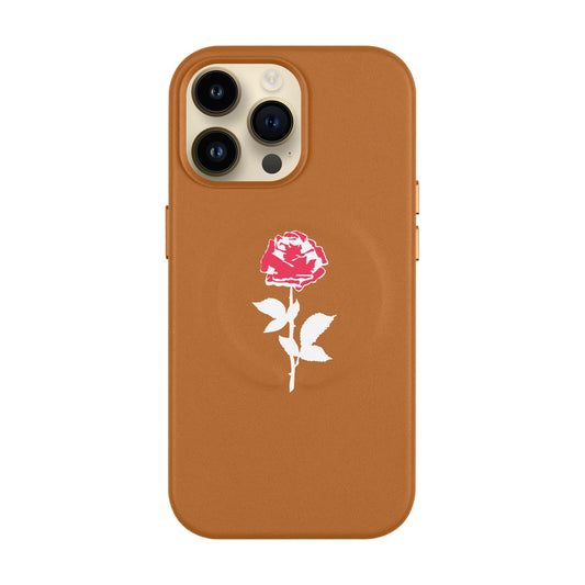 NATUREL ROSE-iPhone 14 Pro Max Leather Kılıf MagSafe Özellikli
