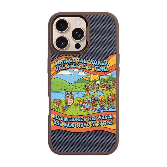 CHANGE THE WORLD-iPhone 16 Pro Max Plaid Kılıf MagSafe Özellikli
