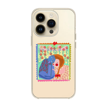 KEDİ POSTA PULU-iPhone 14 Pro Solid Kılıf