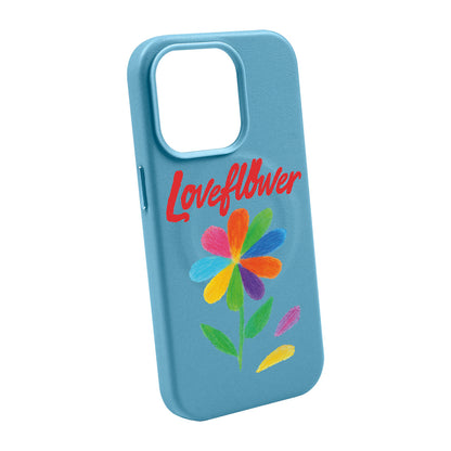 LOVE FLOWER-iPhone 11 Leather Kılıf MagSafe Özellikli