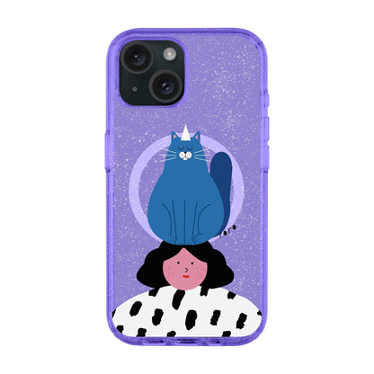 NAUGHTY CAT-iPhone 14 Plus Shiny Kılıf MagSafe Özellikli