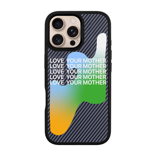 LOVE YOUR MOTHER-iPhone 16 Pro Max Plaid Kılıf MagSafe Özellikli