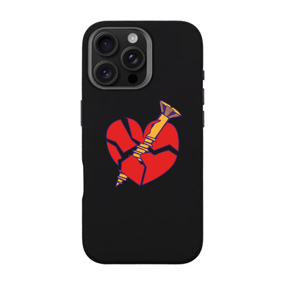 BROKEN HEART-iPhone 16 Pro Max Leather Premium Kılıf MagSafe Özellikli
