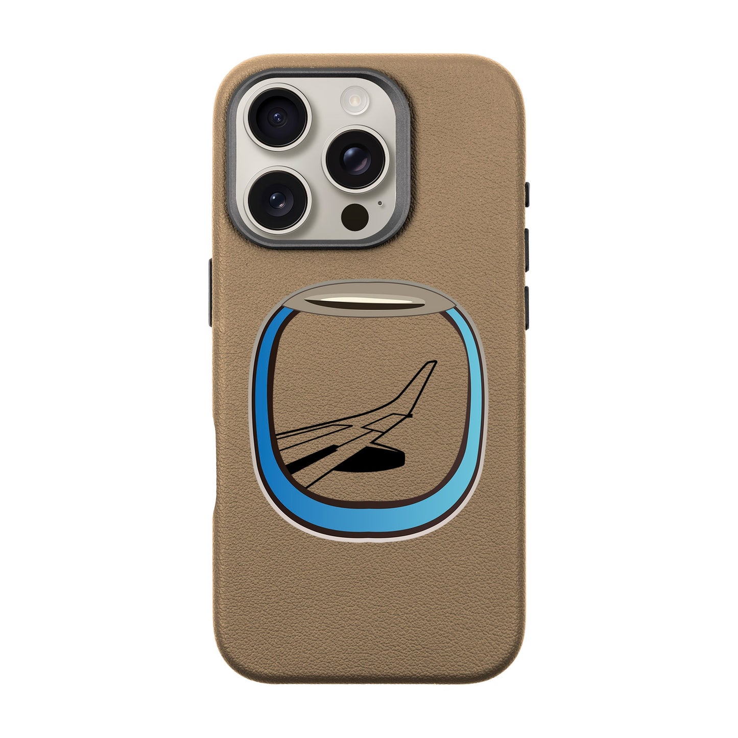 AIRCRAFT WINDOW-iPhone 16 Pro Leather Premium Kılıf MagSafe Özellikli