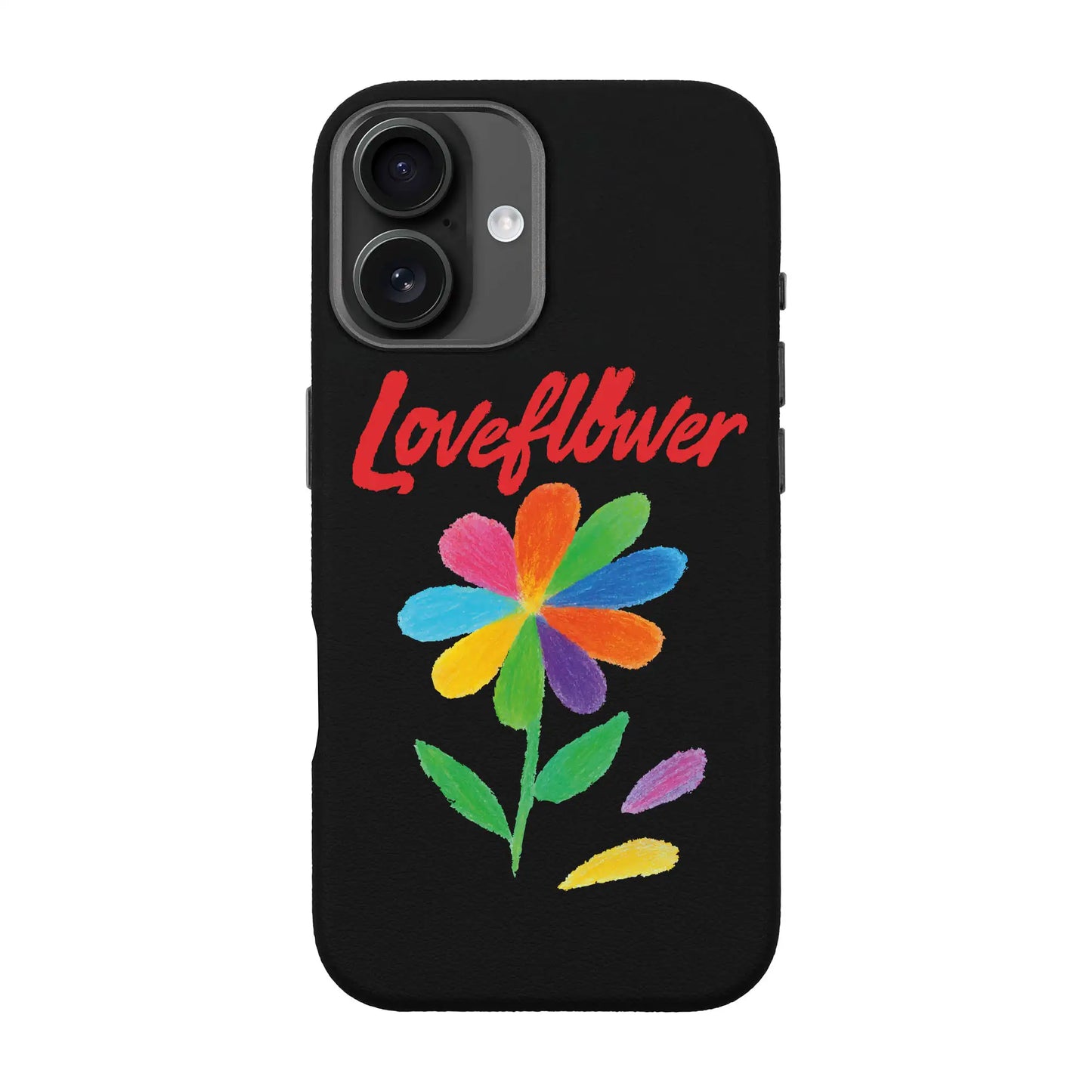 LOVE FLOWER-iPhone 16 Plus Leather Premium Kılıf MagSafe Özellikli