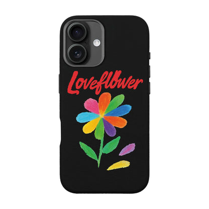 LOVE FLOWER-iPhone 16 Plus Leather Premium Kılıf MagSafe Özellikli