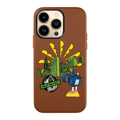 HELP ME OUT-iPhone 13 Pro Max Leather Kılıf