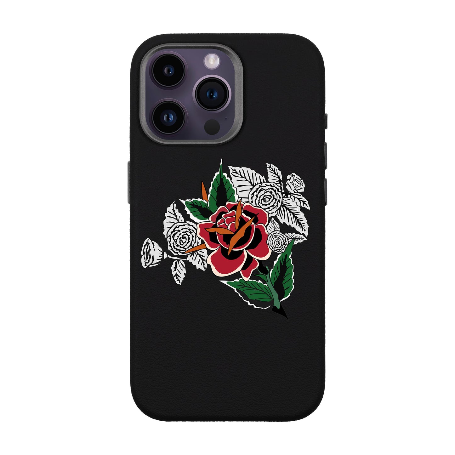 DRY ROSE-iPhone 14 Pro Max Leather Premium Kılıf MagSafe Özellikli