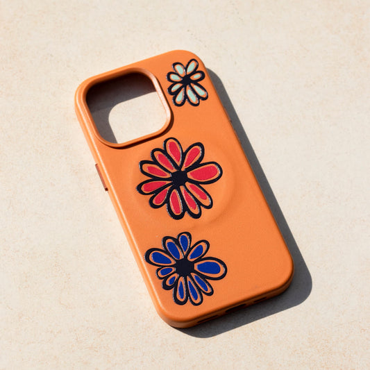 FLORIST-iPhone 14 Pro Max Leather Kılıf MagSafe Özellikli