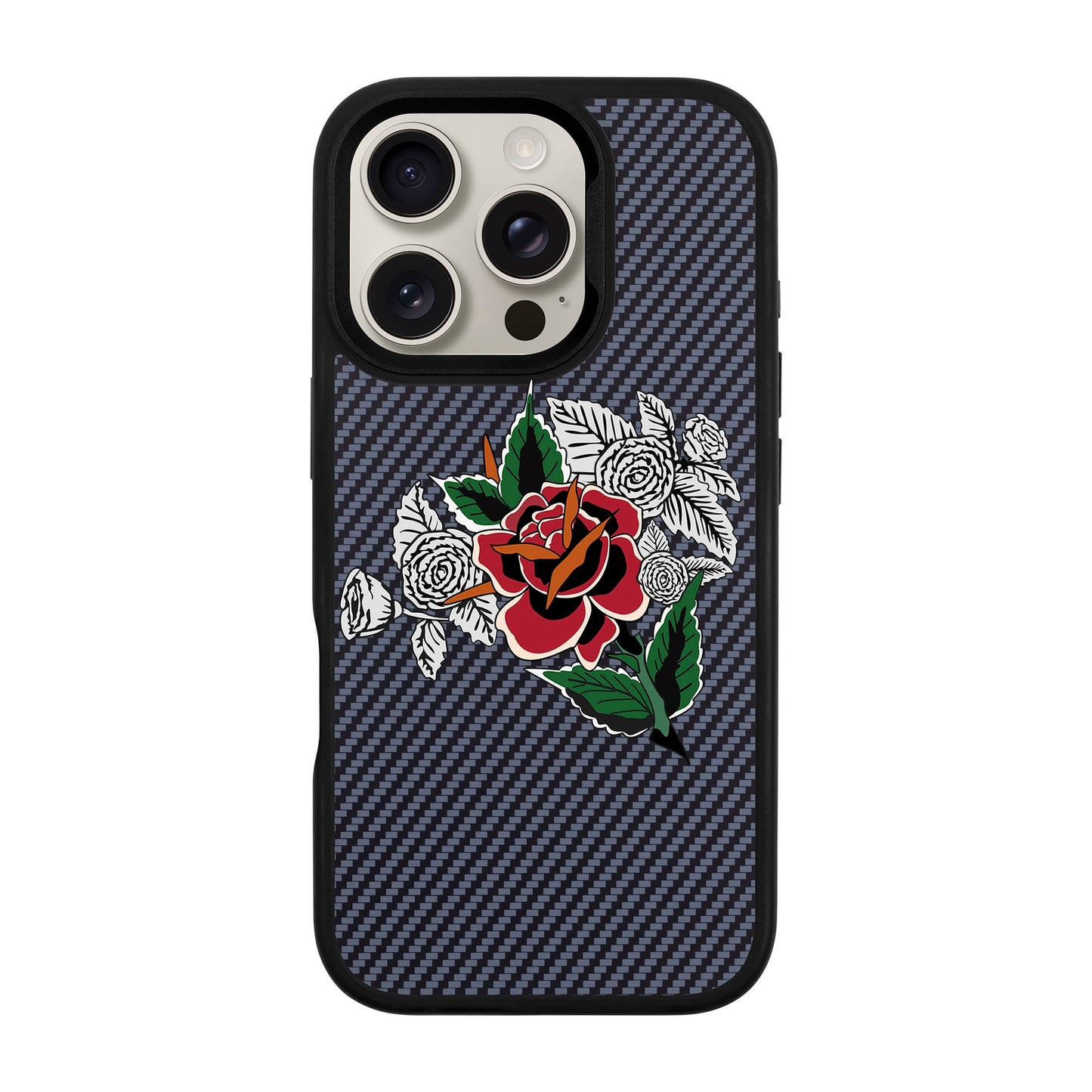 DRY ROSE-iPhone 16 Pro Plaid Kılıf MagSafe Özellikli