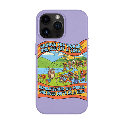 CHANGE THE WORLD-iPhone 14 Pro Max Leather Kılıf MagSafe Özellikli