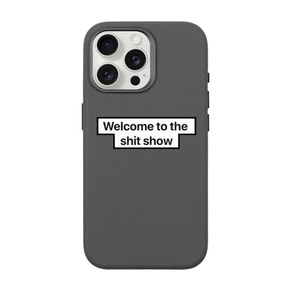 WELCOME-iPhone 15 Pro Max Leather Premium Kılıf MagSafe Özellikli
