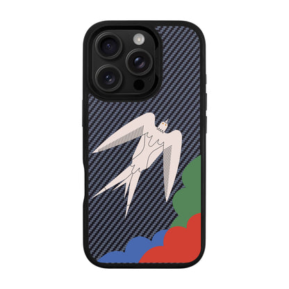 L’OISEAU LIBRE-iPhone 16 Pro Plaid Kılıf MagSafe Özellikli