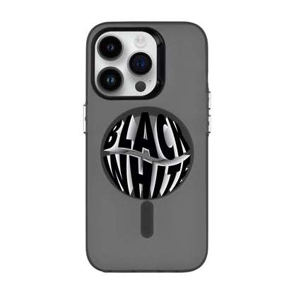 BLACK WHITE-iPhone 14 Pro Hold Kılıf MagSafe Özellikli