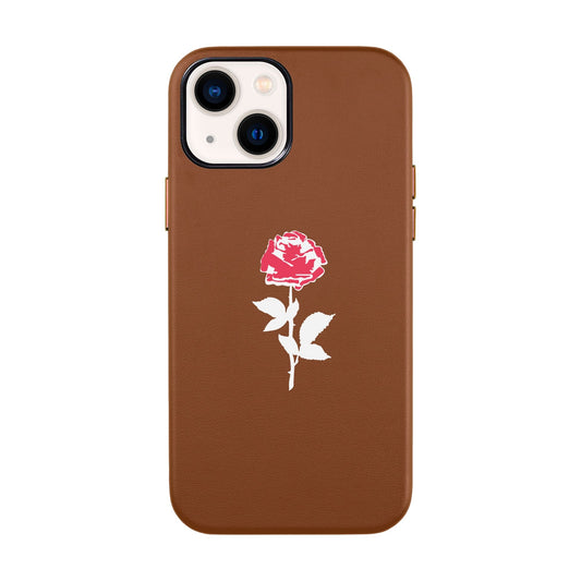 NATUREL ROSE-iPhone 14 Leather Kılıf