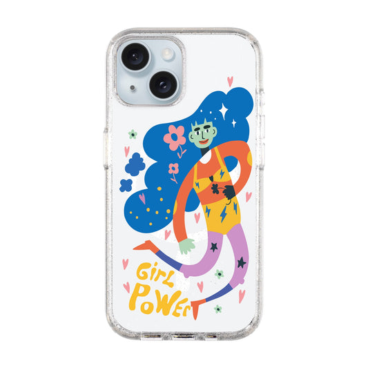 GIRL POWER-iPhone 15 Plus Shiny Kılıf MagSafe Özellikli