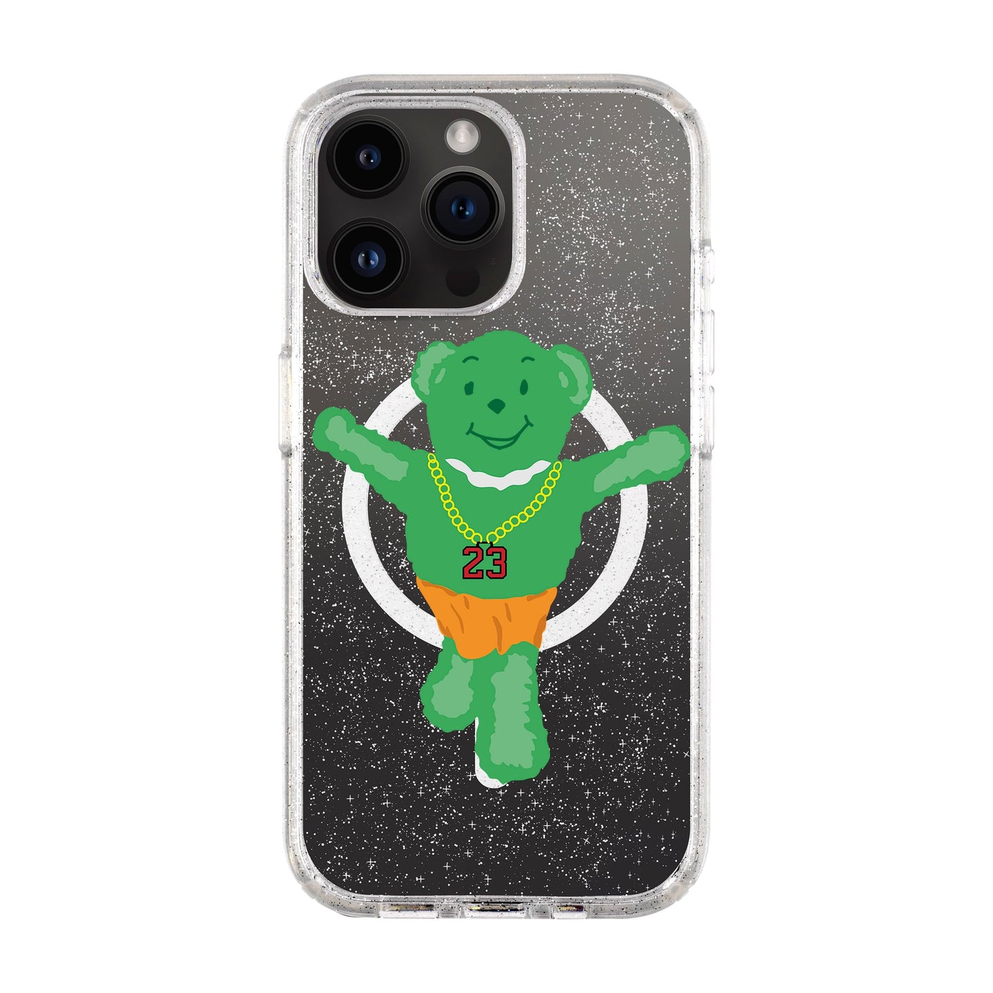 GREEN BEAR-iPhone 14 Pro Max Shiny Kılıf MagSafe Özellikli