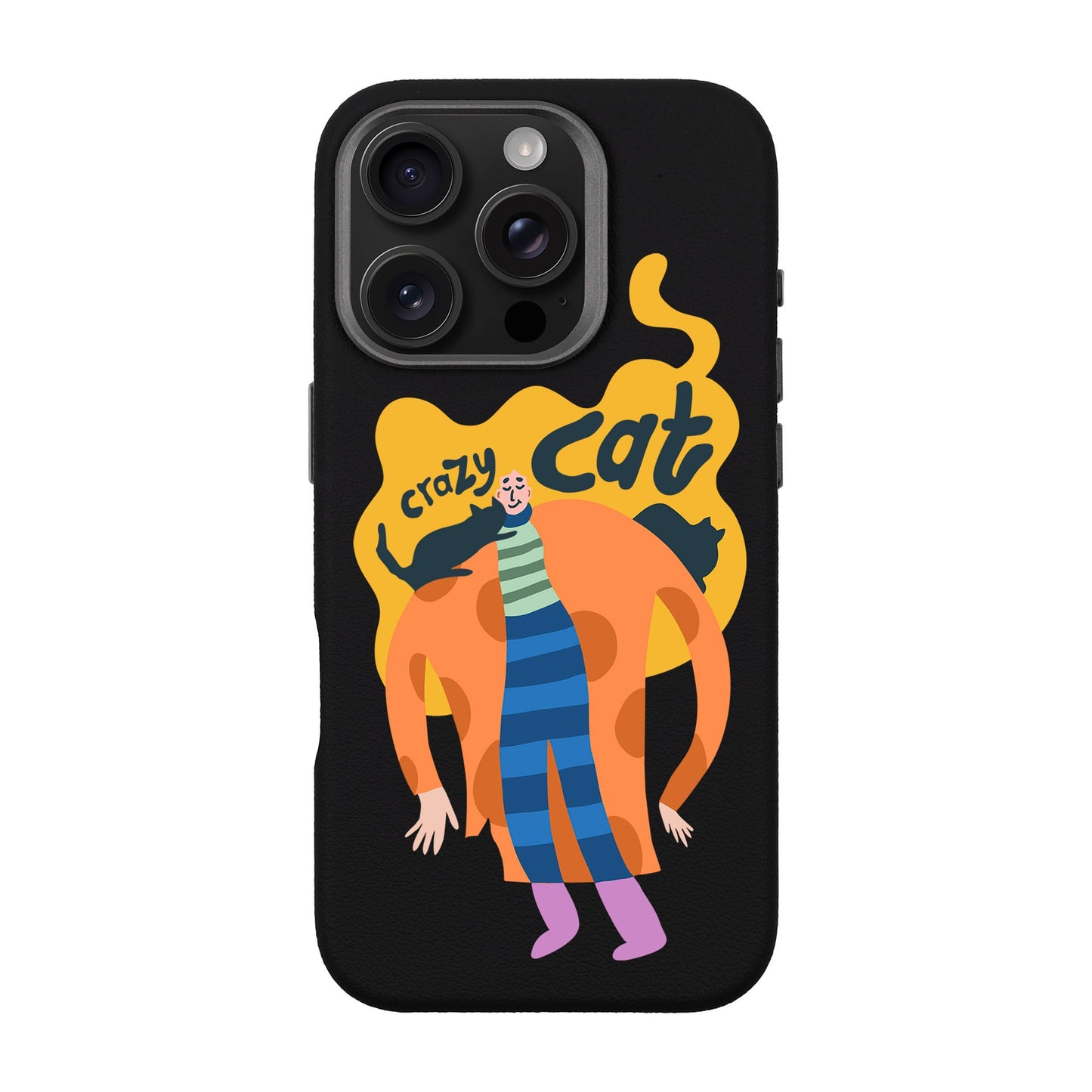 CRAZY CAT-iPhone 16 Pro Leather Premium Kılıf MagSafe Özellikli