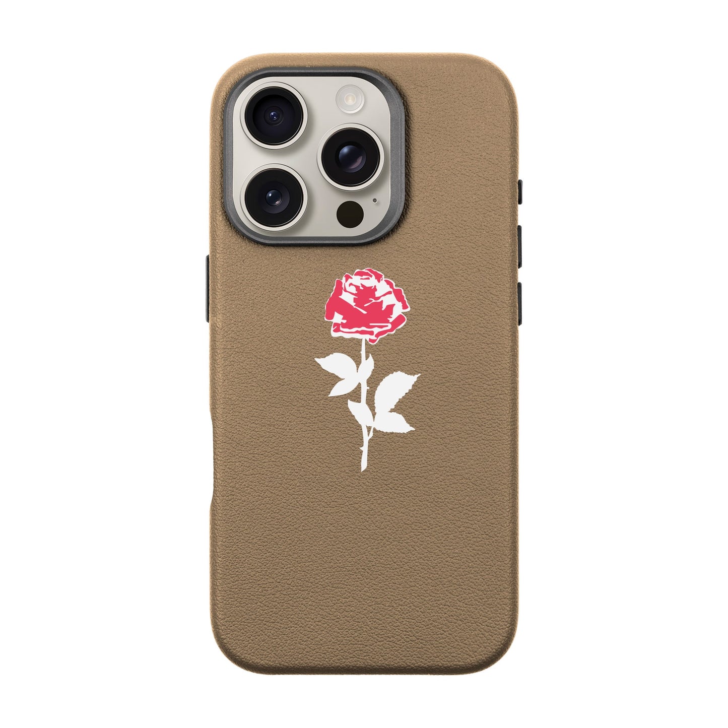 NATUREL ROSE-iPhone 16 Pro Leather Premium Kılıf MagSafe Özellikli