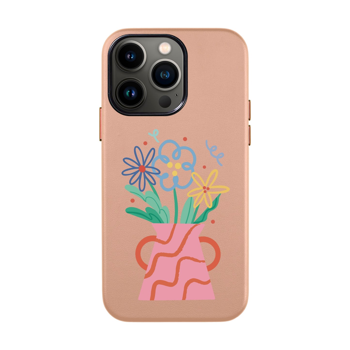 PINK VASE-iPhone 13 Pro Max Leather Kılıf