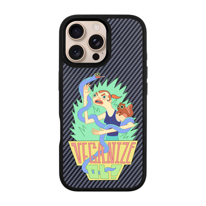 VEGANİZE-iPhone 16 Pro Max Plaid Kılıf MagSafe Özellikli