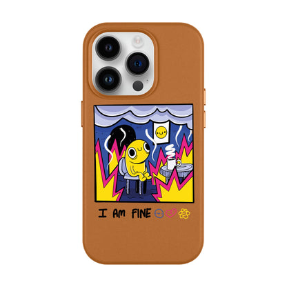 I AM FINE-Leather Kılıf MagSafe Özellikli - iPhone 14 Pro