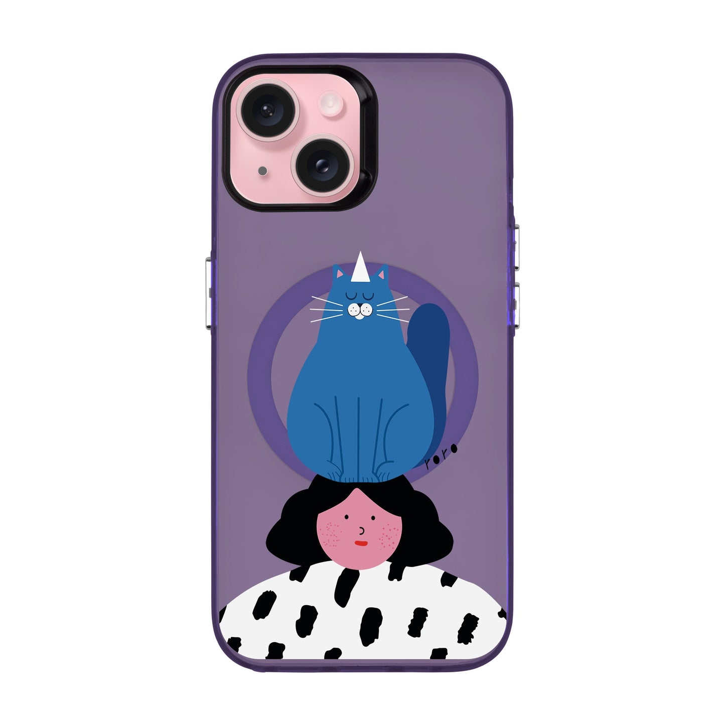 NAUGHTY CAT-iPhone 15 Hold Kılıf MagSafe Özellikli