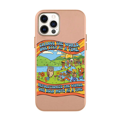 CHANGE THE WORLD-iPhone 7 Plus / 8 Plus Leather Kılıf