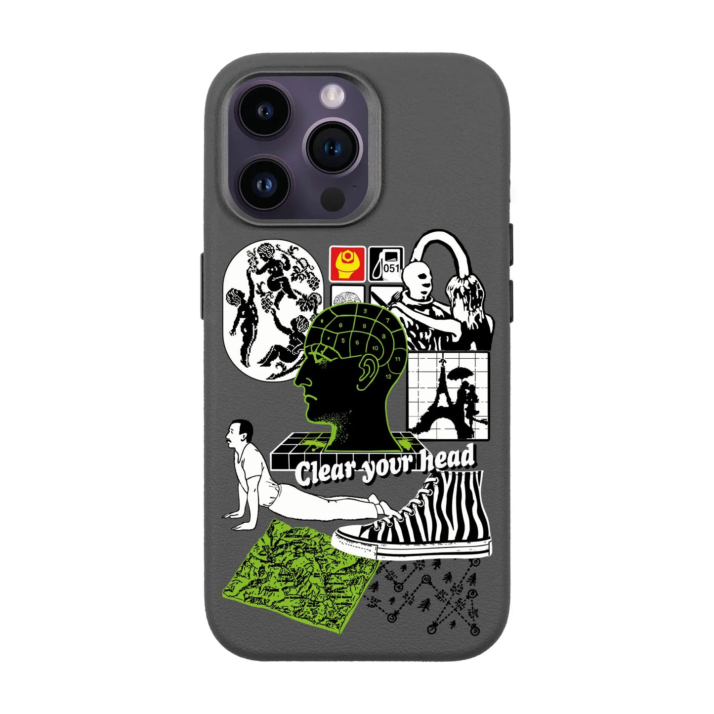 CLEAR YOUR HEAD-iPhone 14 Pro Max Leather Premium Kılıf MagSafe Özellikli