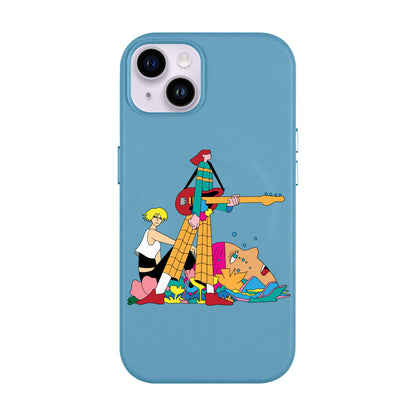 HER BAND-iPhone 14 Plus Leather Kılıf MagSafe Özellikli
