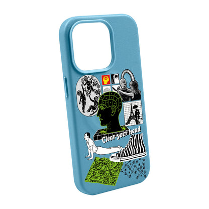 CLEAR YOUR HEAD-iPhone 14 Pro Leather Kılıf MagSafe Özellikli