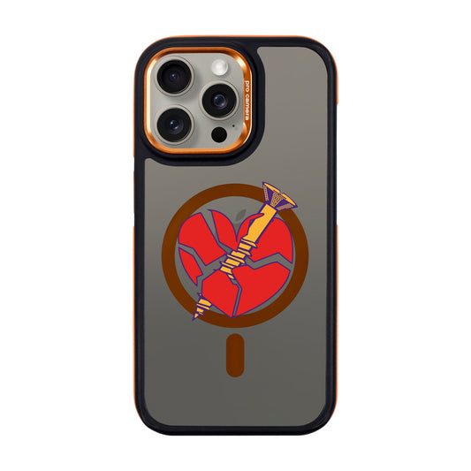 BROKEN HEART-iPhone 15 Pro Max Dark Kılıf MagSafe Özellikli