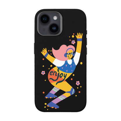 ENJOY-iPhone 14 Leather Premium Kılıf MagSafe Özellikli