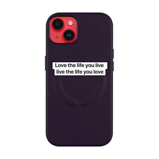 LOVE THE LIFE-iPhone 14 Plus Leather Kılıf MagSafe Özellikli