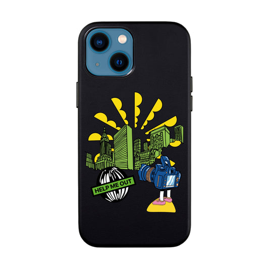 HELP ME OUT-iPhone 14 Leather Kılıf
