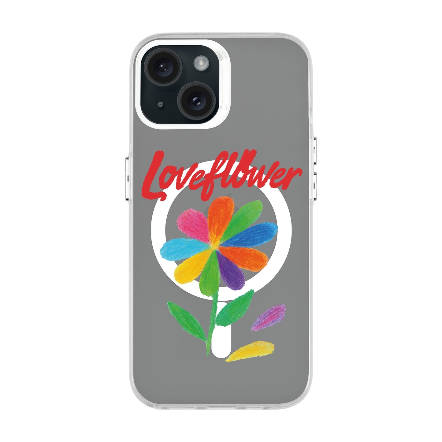 LOVE FLOWER-iPhone 15 Hold Kılıf MagSafe Özellikli