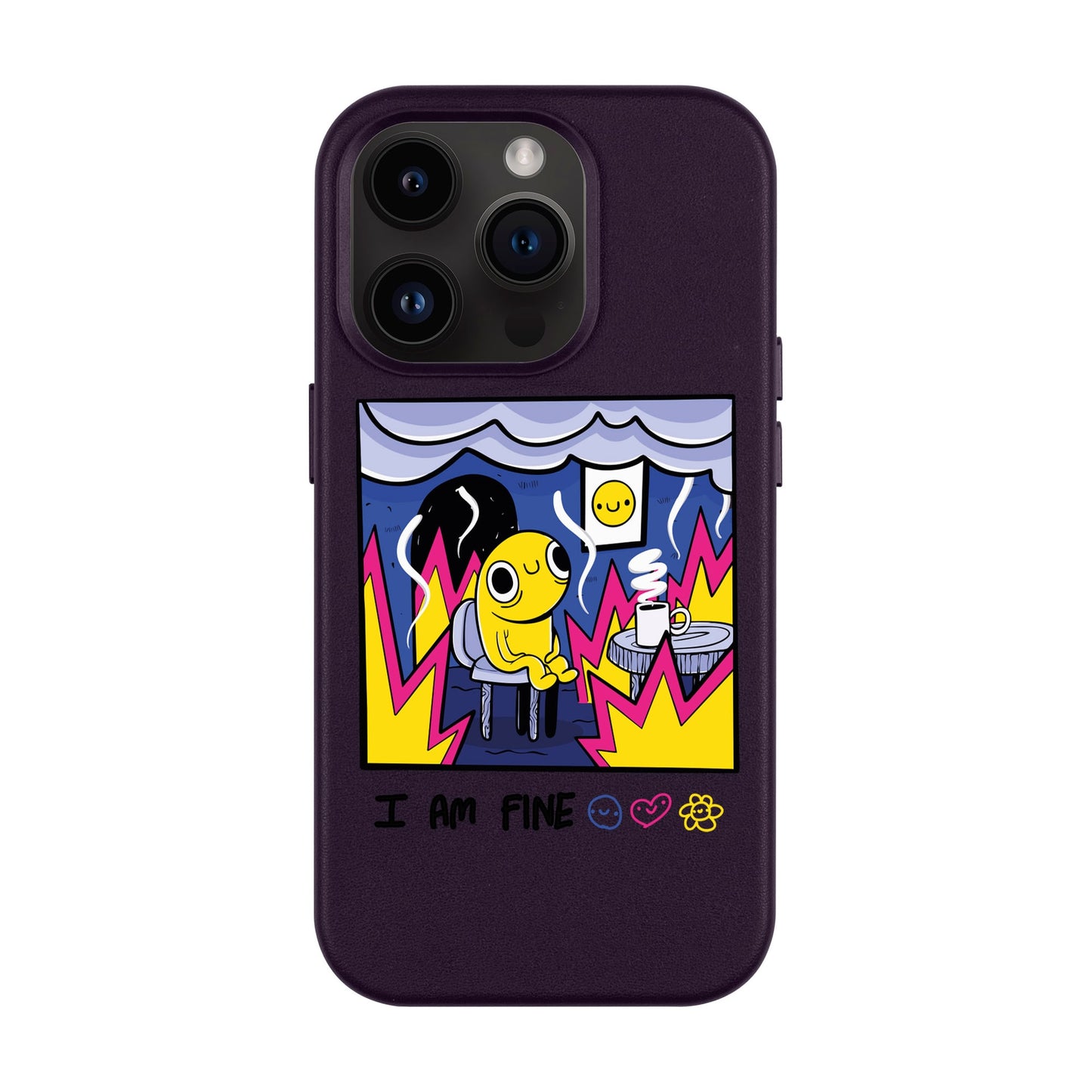 I AM FINE-Leather Kılıf MagSafe Özellikli - iPhone 14 Pro