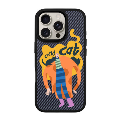 CRAZY CAT-iPhone 16 Pro Plaid Kılıf MagSafe Özellikli