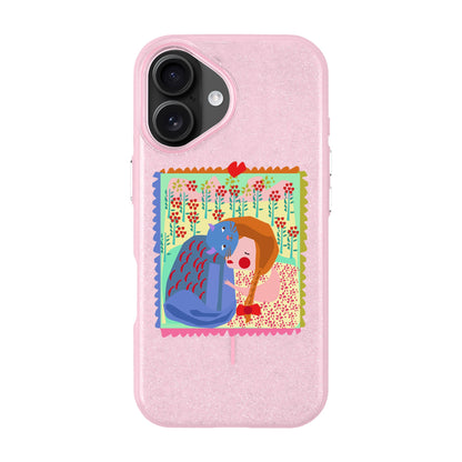 KEDİ POSTA PULU-iPhone 16 Plus Radiant Kılıf MagSafe Özellikli